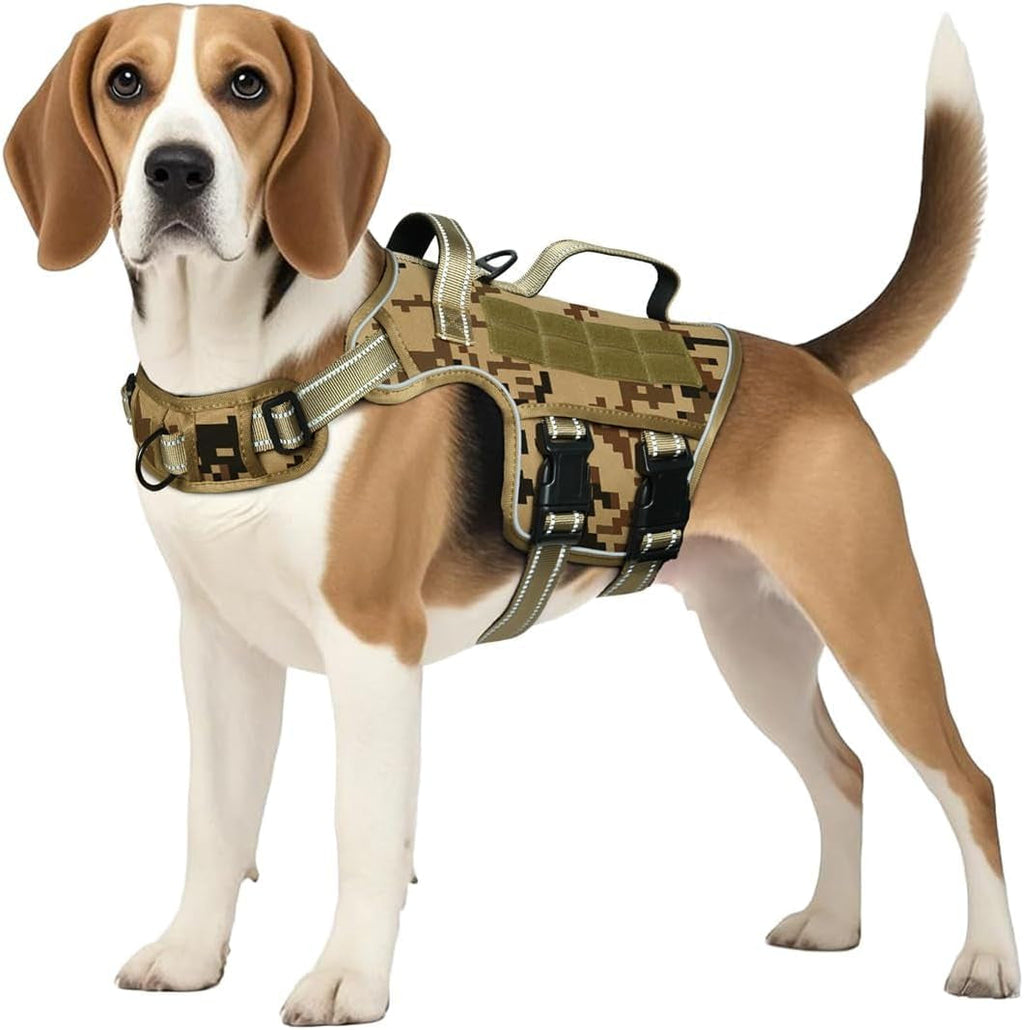 Heavy Duty No-Pull Tactical Dog Harness Molle Vest