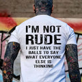 "I’m Not Rude" Print Men’s t-shirt