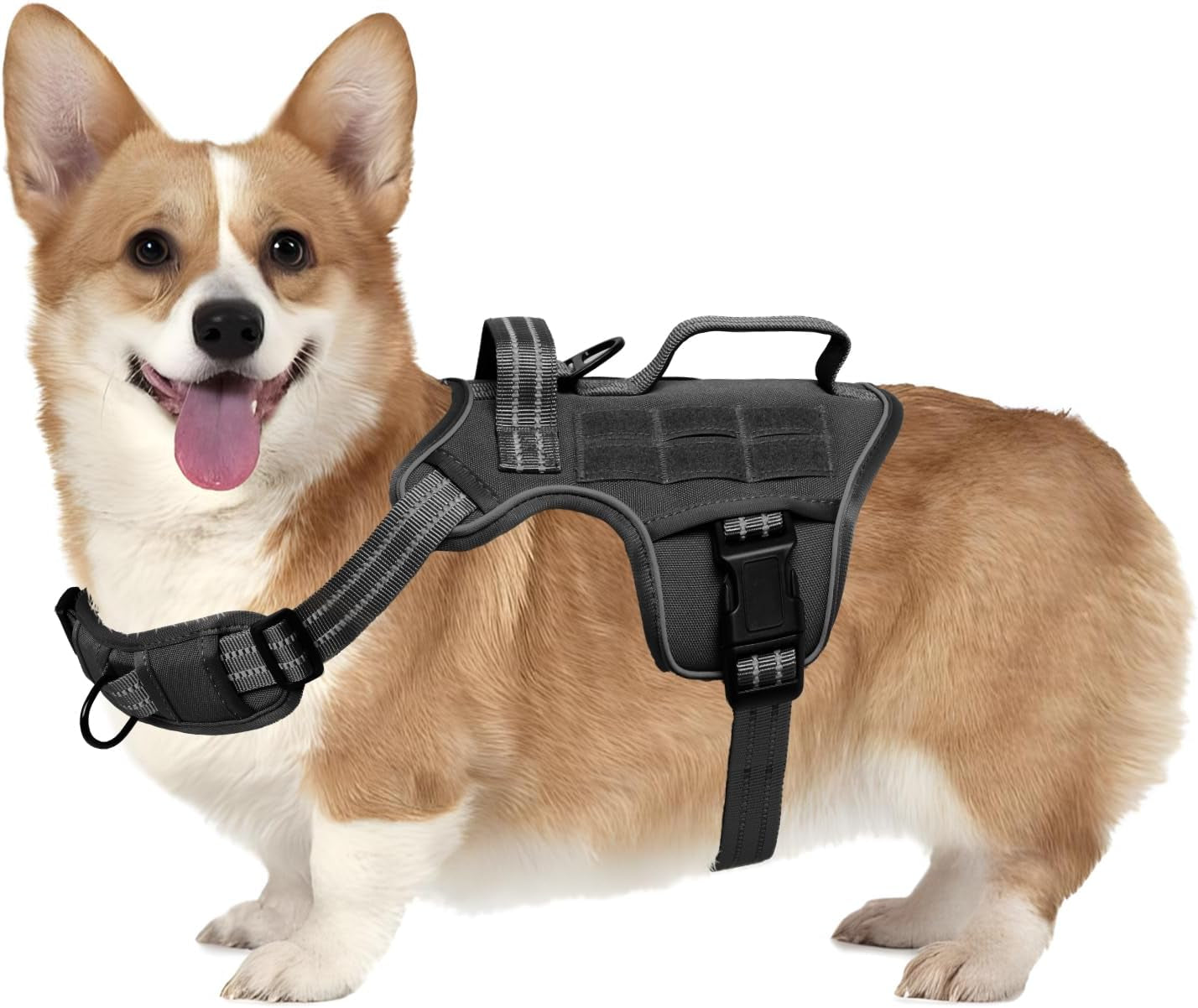 Heavy Duty No-Pull Tactical Dog Harness Molle Vest