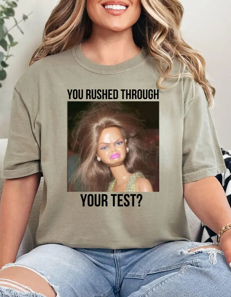 Teacher Testing Day T-Shirt – Comfort Colors® Retro Doll Meme Eras Tee