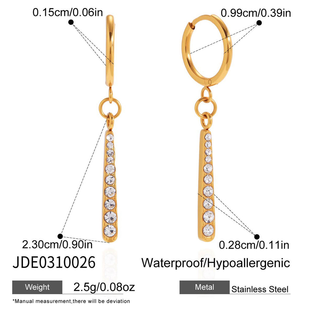 Titanium Steel Zircon Necklace Womens Jewelry Stainless Steel Earrings That Wont Fade