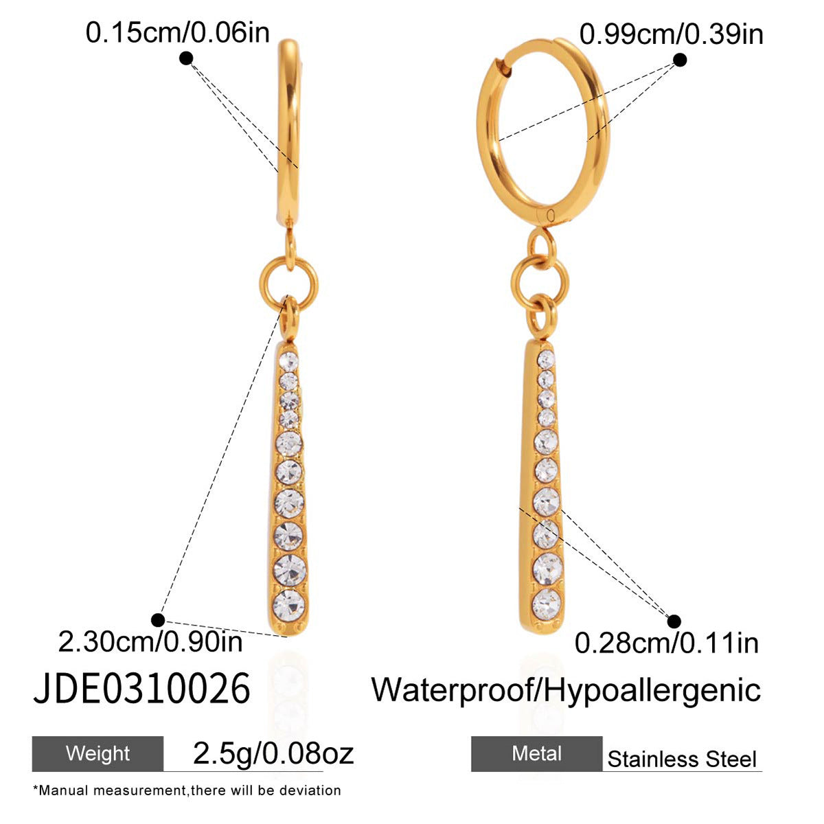 Titanium Steel Zircon Necklace Womens Jewelry Stainless Steel Earrings That Wont Fade