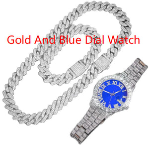 Gold And Blue Dial Watch