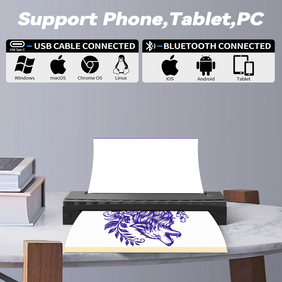 A4 Bluetooth Portable Mini Thermal Tattoo Printer
