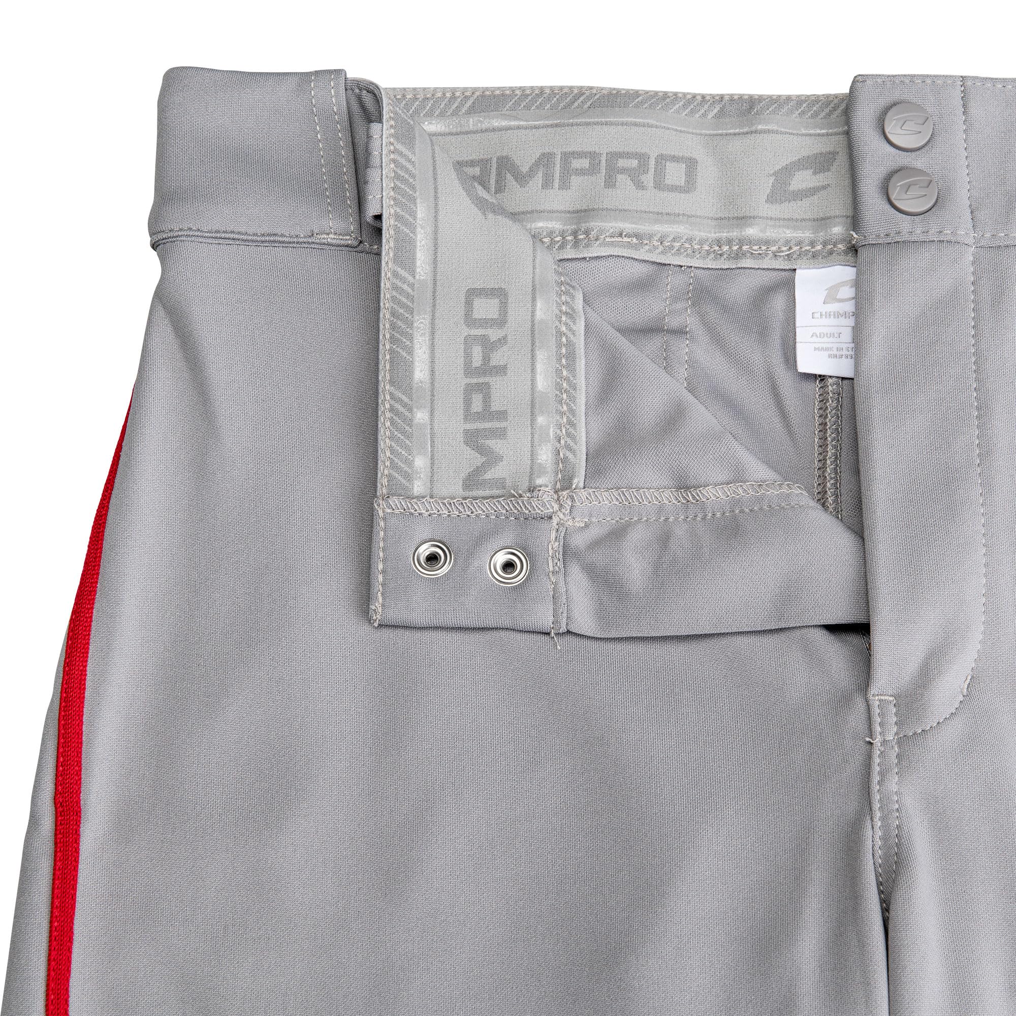 Champro Triple Crown 2.0 Baseball Knickers with Braid Grey Scarlet Size XL