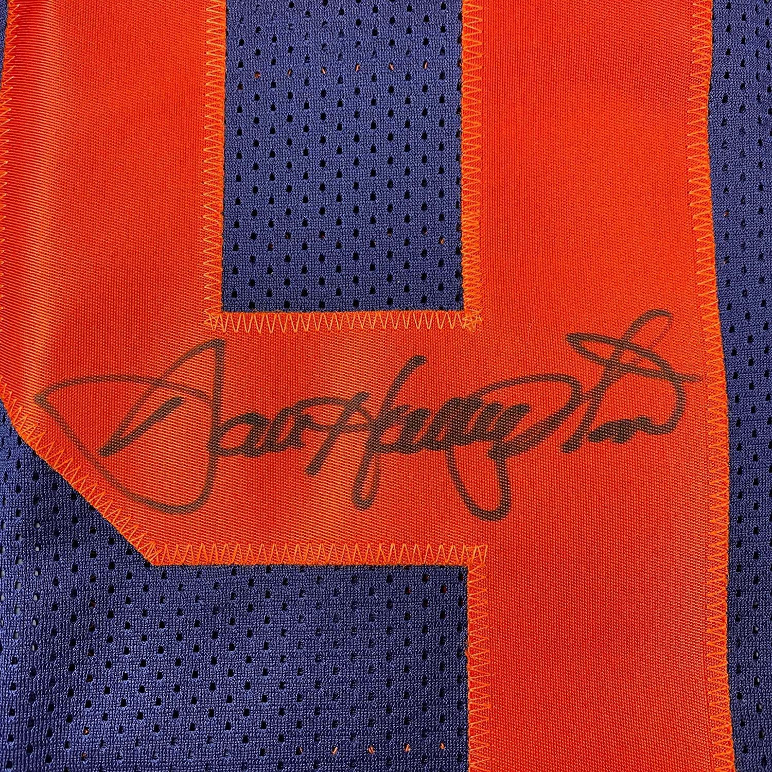 Framed Autographed/Signed Dan Hampton 35x39 Chicago Color Rush Football Jersey Beckett BAS COA