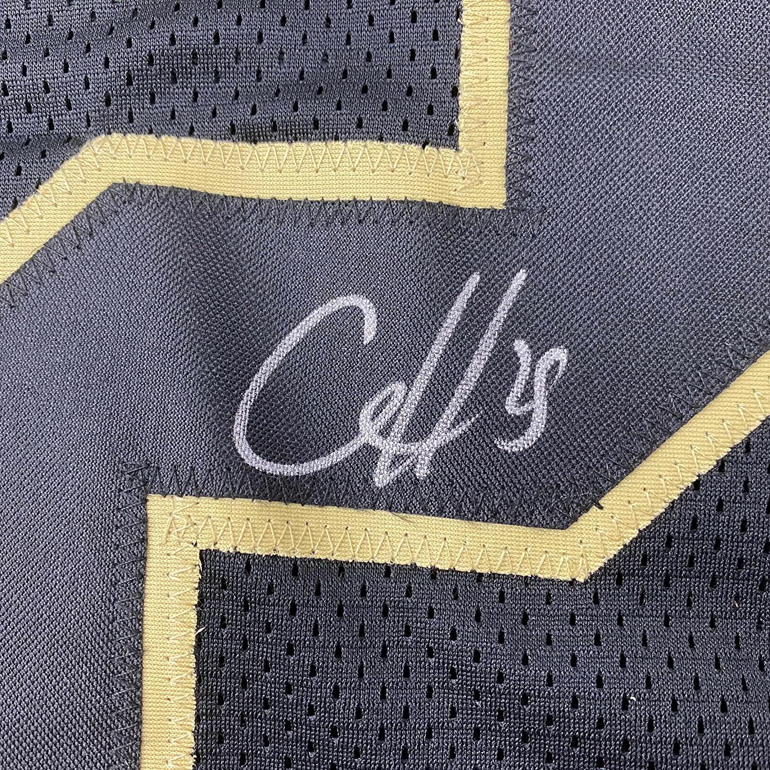 Framed Autographed/Signed Clyde Edwards-Helaire 35x39 Kansas City Blackout Football Jersey Beckett BAS COA