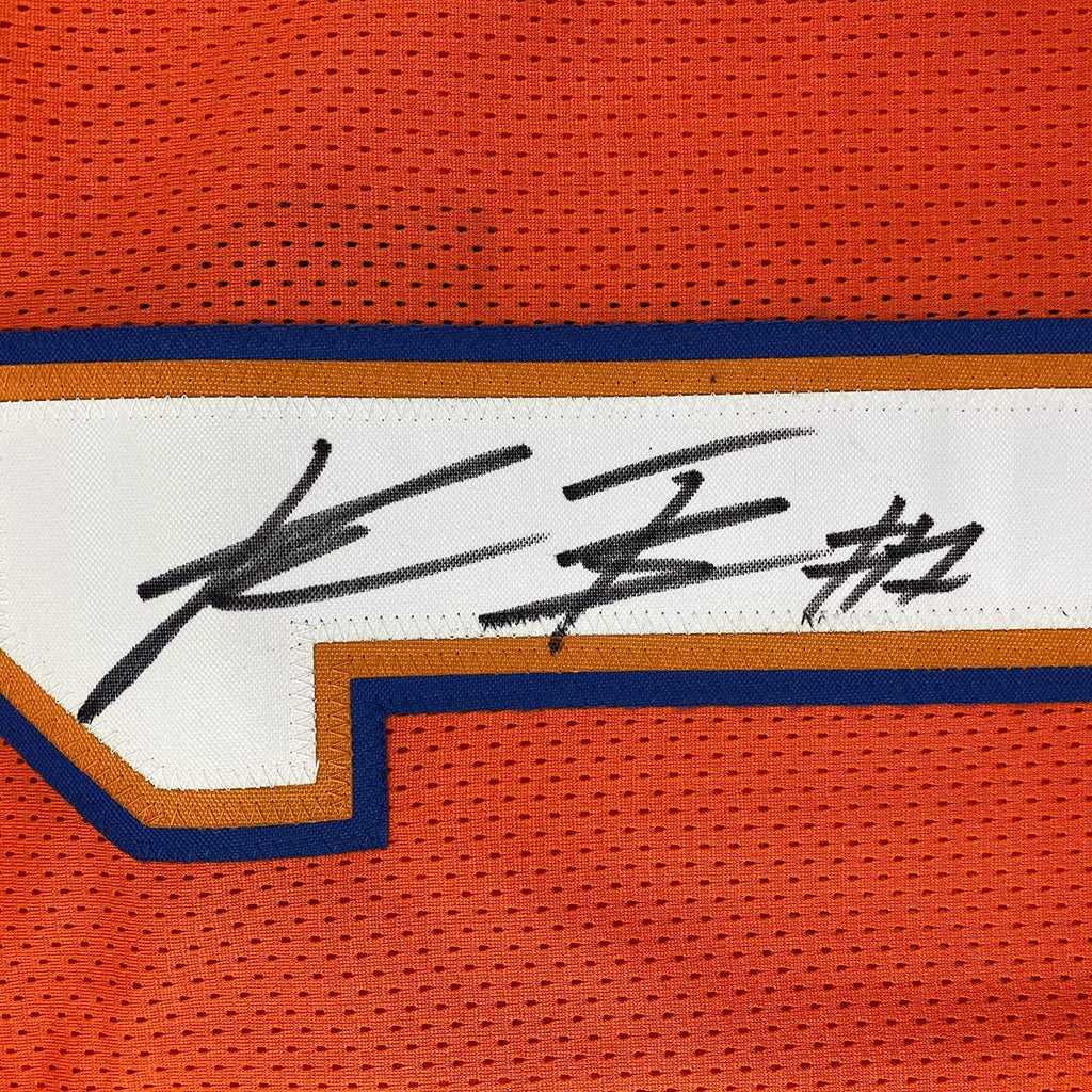 Framed Autographed/Signed Kadarius Toney 35x39 Florida Orange College Football Jersey JSA COA