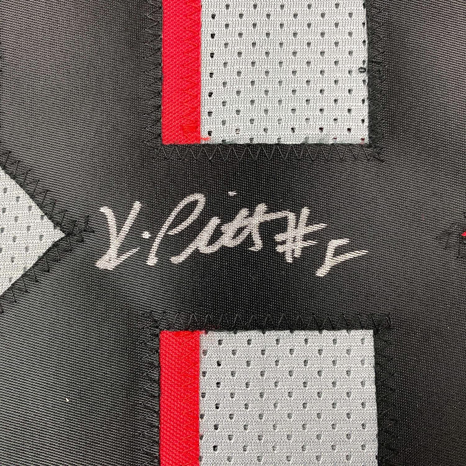 Framed Autographed/Signed Kyle Pitts 35x39 Atlanta Grey Football Jersey Beckett BAS COA