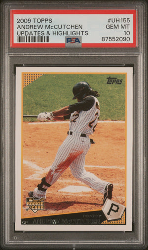 Graded 2009 Topps Andrew McCutchen #UH155 Updates & Highlights Rookie RC Baseball Card PSA 10 Gem Mint