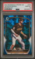 Graded 2023 Topps Bowman Chrome S/E Jackson Merrill #244 Prospects Rookie RC Baseball Card PSA 10 Gem Mint
