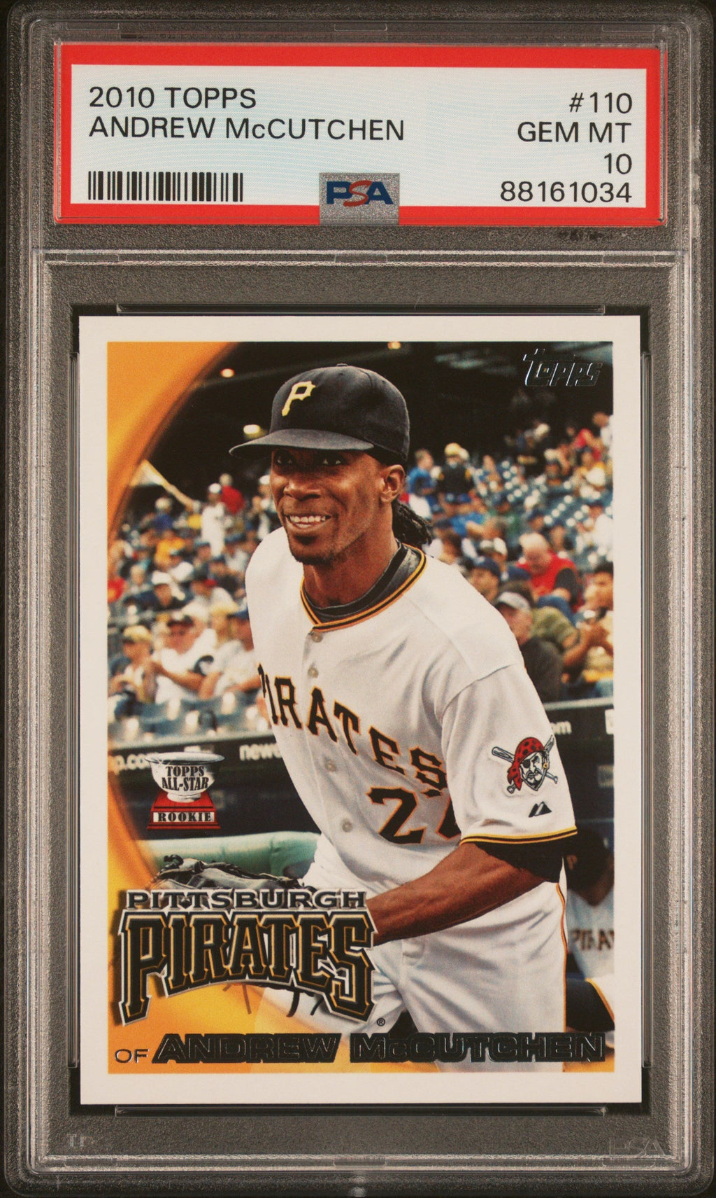 Graded 2010 Topps Andrew McCutchen #110 Rookie Cup Baseball Card PSA 10 Gem Mint