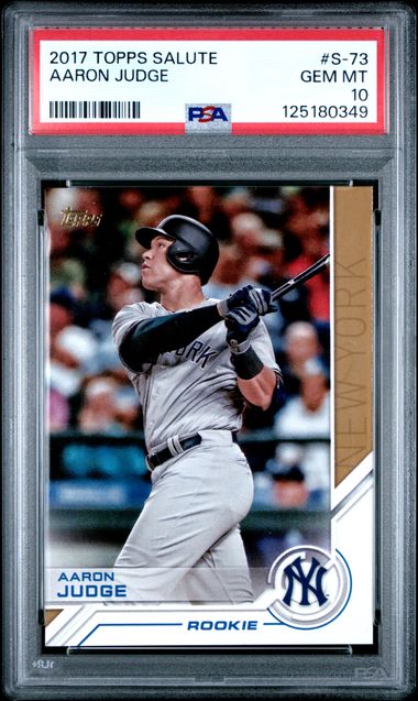 Graded 2017 Topps Salute Aaron Judge #S73 Rookie RC Baseball Card PSA 10 Gem Mint