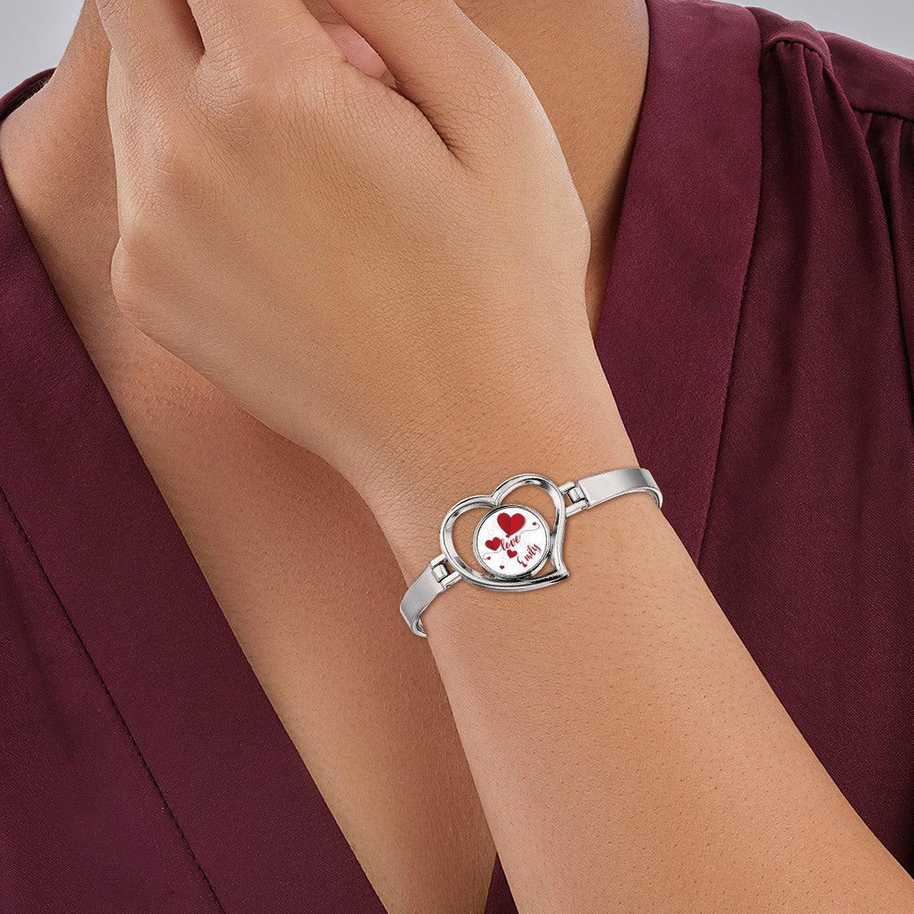 Personalized Heart Bracelet – Custom Name Love Bangle