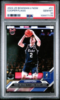 Graded 2024 Topps Bowman U Now Cooper Flagg #51 Pushes Win Streak to 13 Games, Nations Longest Rookie RC Basketball Card PSA 10 Gem Mint