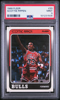 Graded 1988 Fleer Scottie Pippen #20 Rookie RC Basketball Card PSA 9 Mint