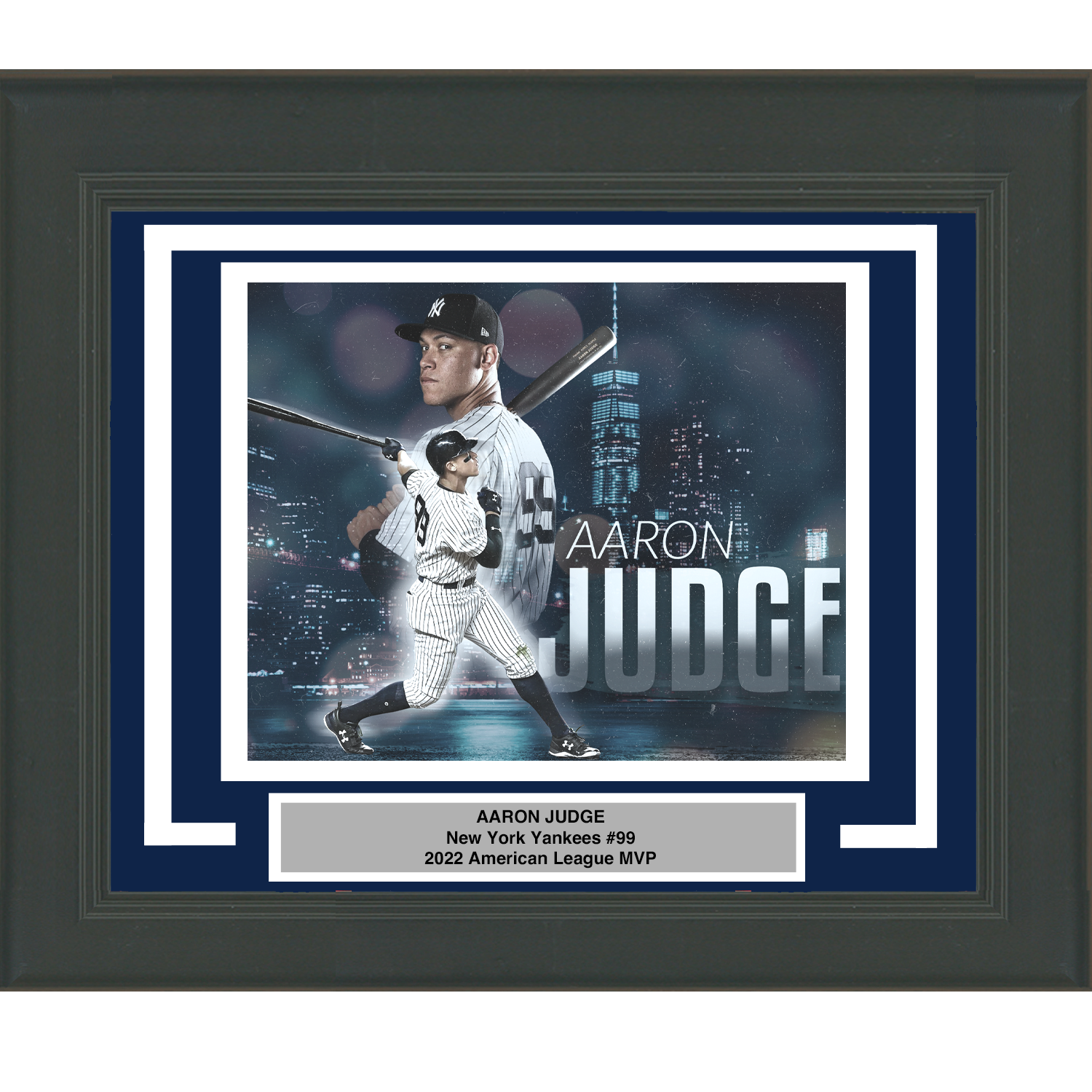 Framed Aaron Judge 2022 AL MVP New York Yankees 8x10 Baseball Photo