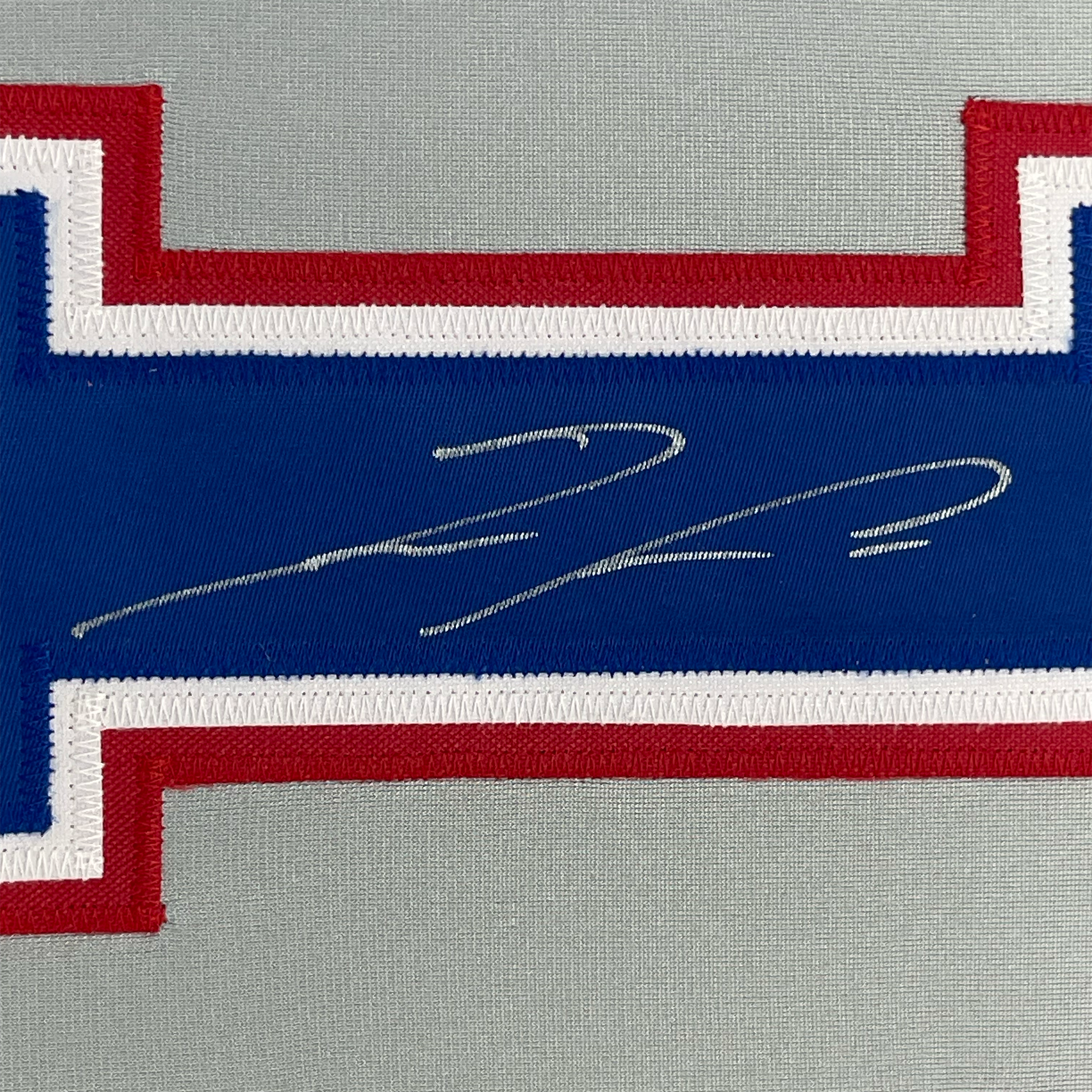 Framed Autographed/Signed Ronald Acuna Jr. 35x39 Atlanta Grey Retro Baseball Jersey Beckett BAS COA