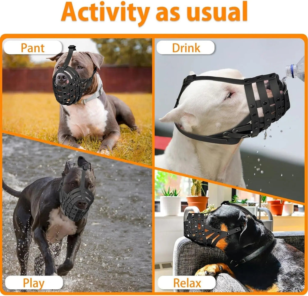 Lightweight Basket Dog Muzzle – Adjustable, Breathable