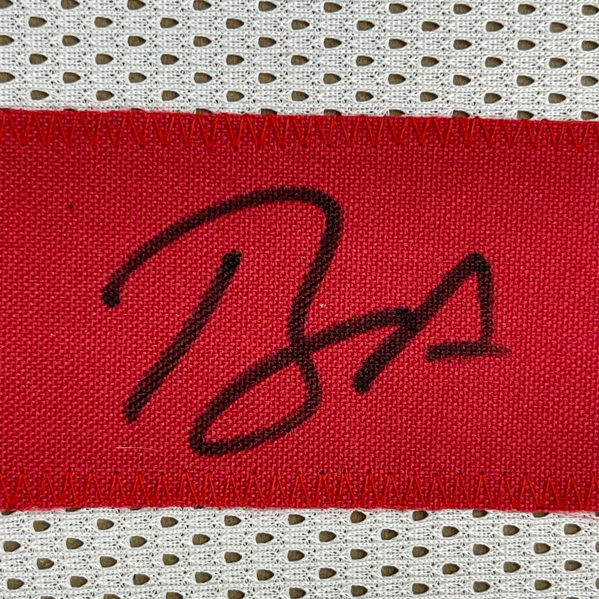 Framed Autographed/Signed Brandon Aiyuk 35x39 San Francisco White Football Jersey Beckett BAS COA