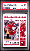 Graded 2023 Panini Chronicles Draft Picks Jaxon Smith-Njigba #10 Rookie RC Football Card PSA 10 Gem Mint