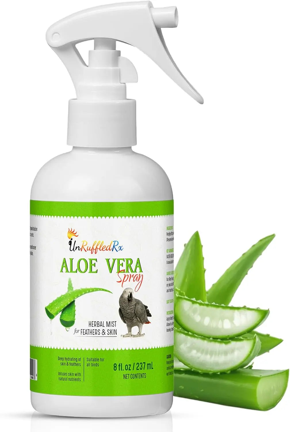 Aloe Vera Bird Spray – Soothing Feather & Skin Mist, 8oz
