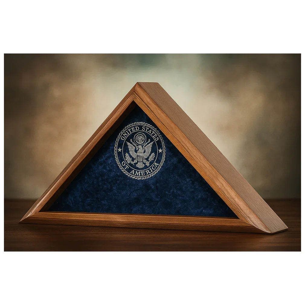 Triangle Flag Case, Triangle Flag Display Case.