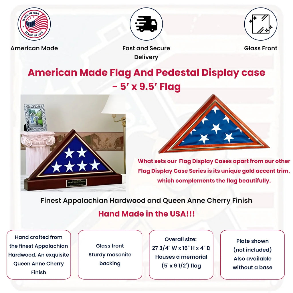 Flags Connections American Made Flag And Pedestal Display case.