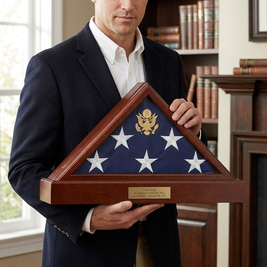 Burial Display case for flag