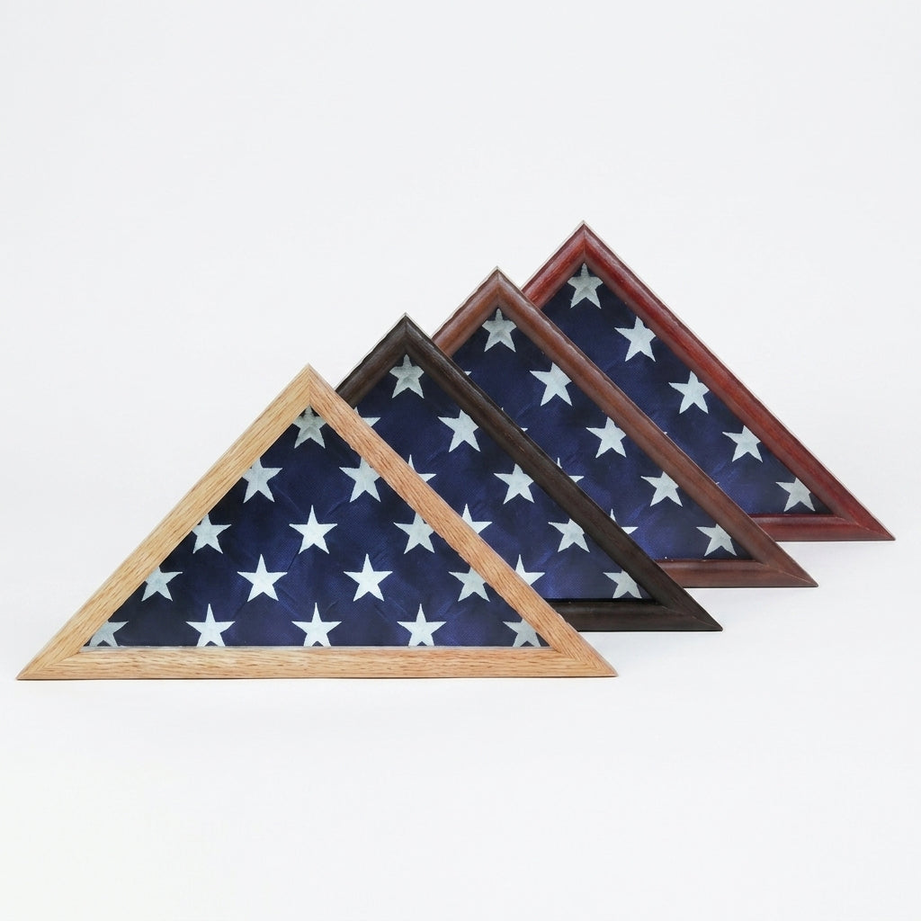Capitol Hill Flag Case- 4 x 6 flag Display Case, Walnut Finish