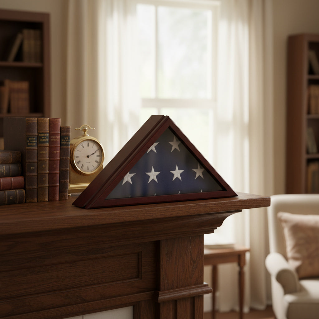 Officers Flag Display Case for 3Ft X5Ft Flag designed to hold a 3ft x 5ft flag