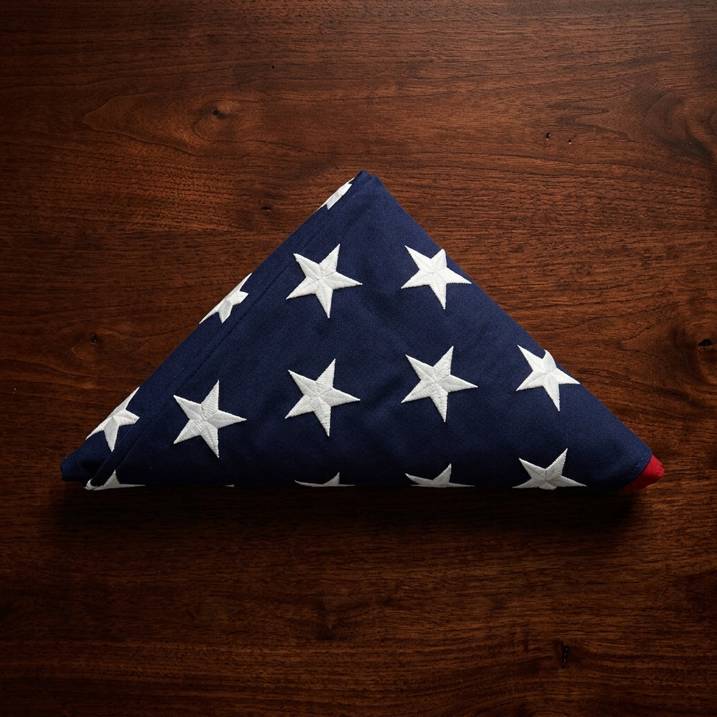 Pre-Folded American Flags - Fit 3'x5' American Flag.