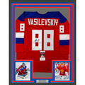 Framed Autographed/Signed Andrei Vasilevskiy 35x39 Team Russia Red Olympics Hockey Jersey JSA COA