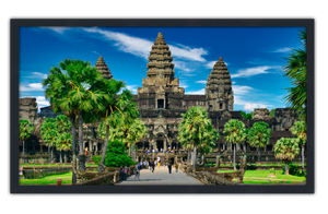 Professionally Framed Angkor Wat Cambodia Skyline High-Resolution Panoramic Photo 12x22 Wall Art