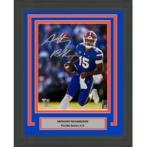 Framed Autographed/Signed Anthony Richardson Florida Gators 8x10 College Football Photo Fanatics COA