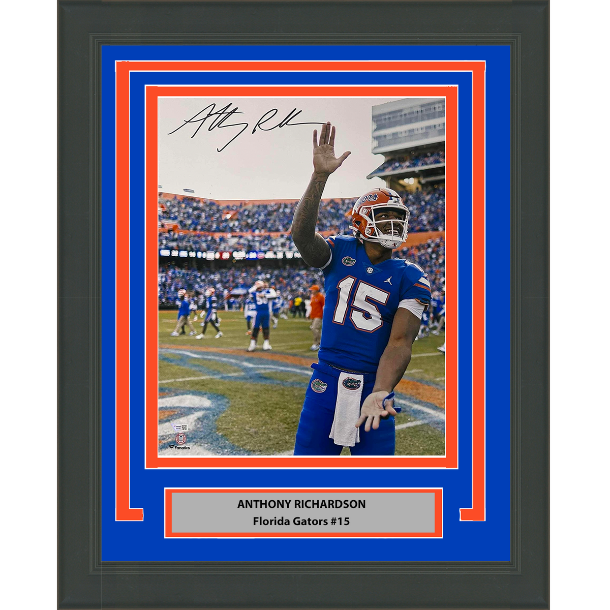 Framed Autographed/Signed Anthony Richardson Florida Gators 16x20 College Football Photo Fanatics COA