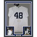 Framed Autographed/Signed Anthony Rizzo 35x39 New York Yankees Authentic Pinstripe Baseball Jersey Fanatics COA
