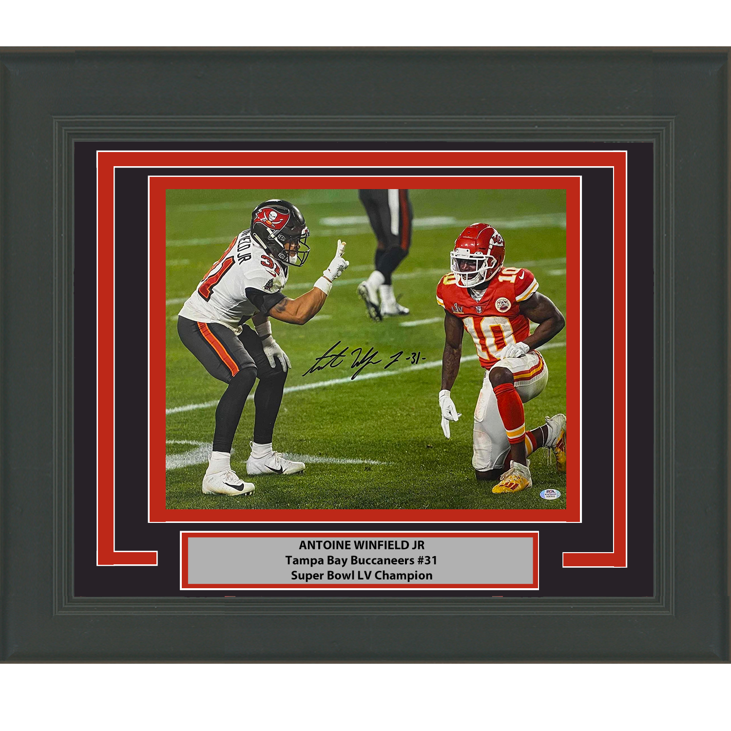 Framed Autographed/Signed Antoine Winfield Jr Tampa Bay Buccaneers 16x20 Football Photo PSA/DNA COA #2