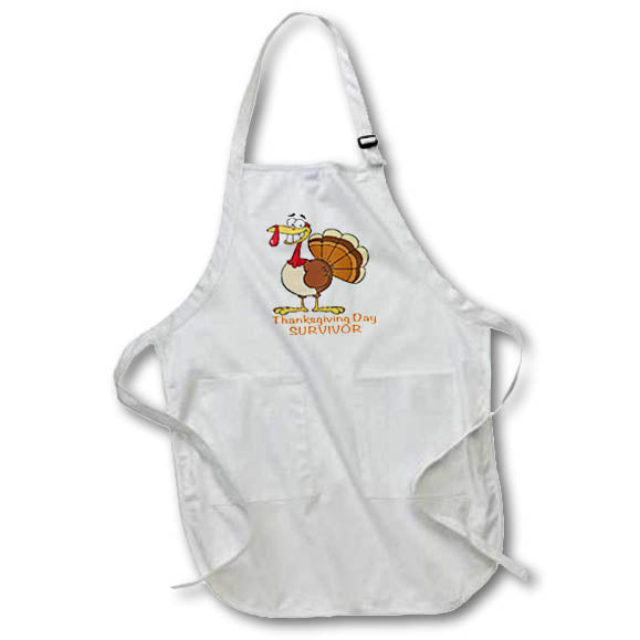 Apron - Funny Thanksgiving Day Survivor Turkey More Random Cartoon Designs