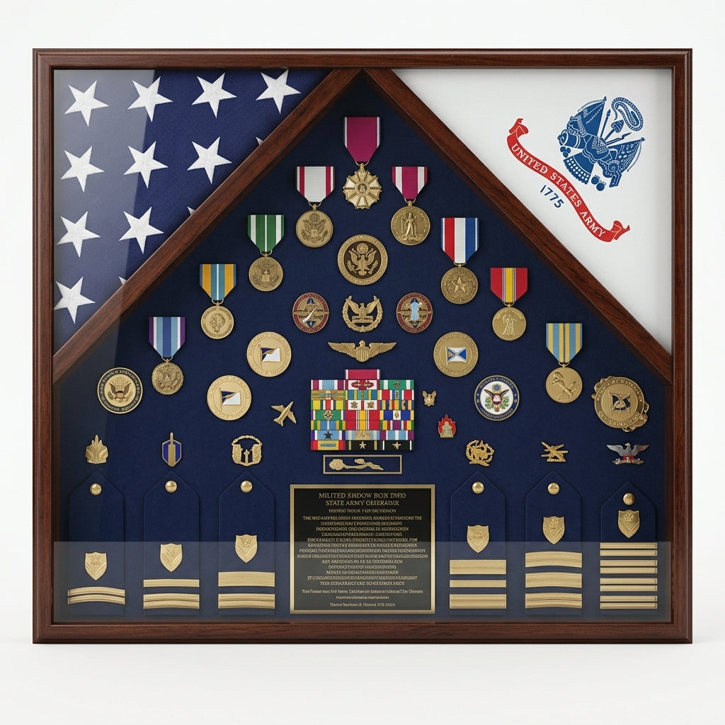 Flag Connections Army 2 Flag Shadow Box/Display Case