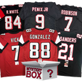 Autographed/Signed Atlanta Football Jersey Mystery Box with PSA JSA or Beckett COA