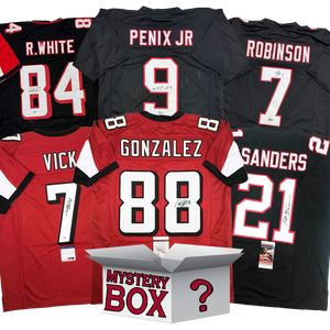 Autographed/Signed Atlanta Football Jersey Mystery Box with PSA JSA or Beckett COA