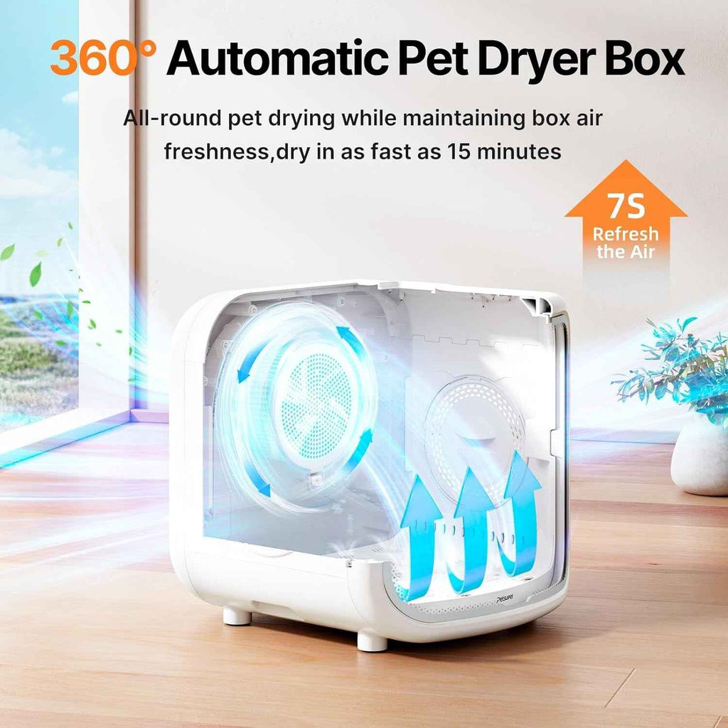 Automatic Pet Dryer Box 75L App Control Quiet Cat Dog Dryer