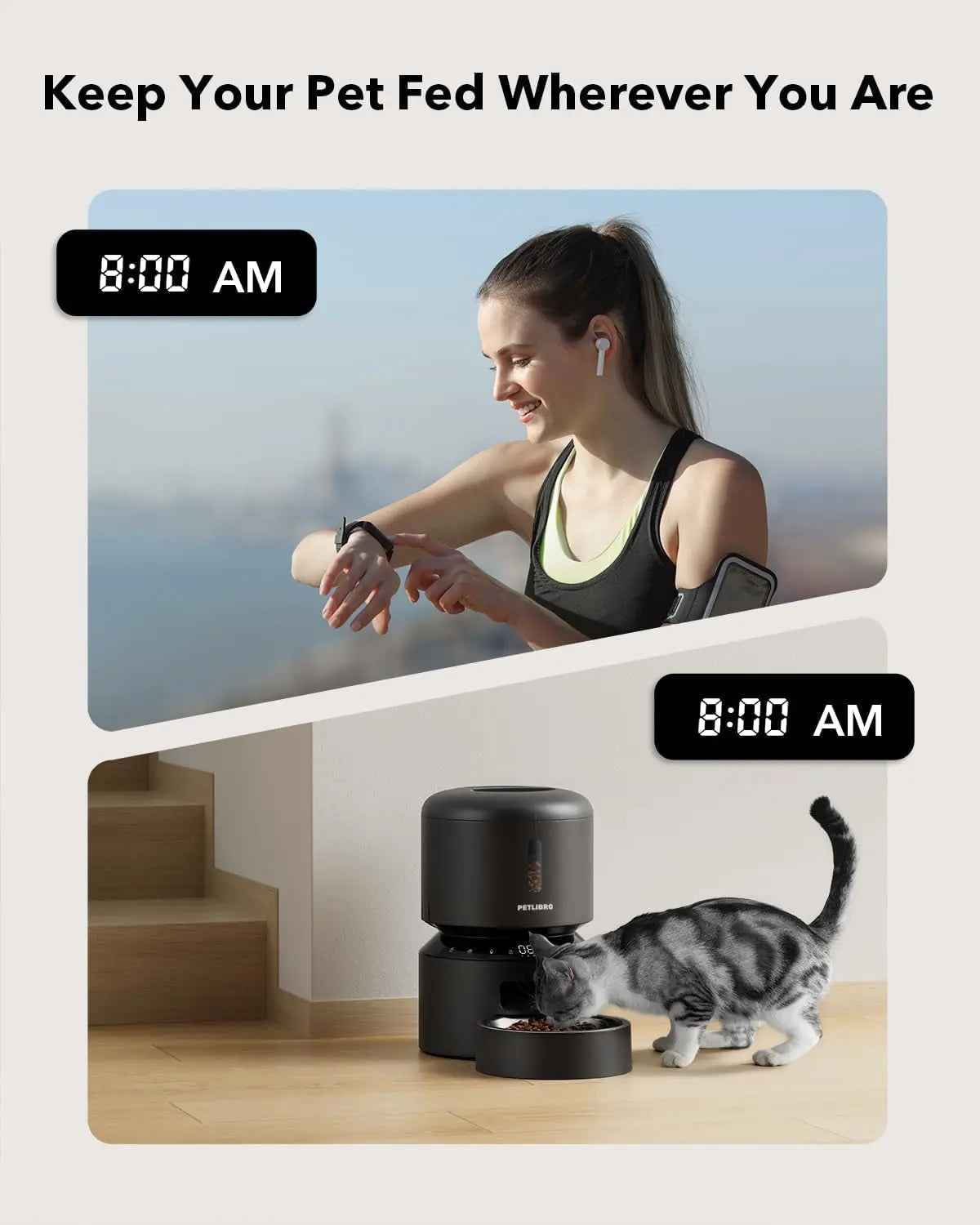 Automatic Pet Feeder 3L/5L with Camera & Voice Call