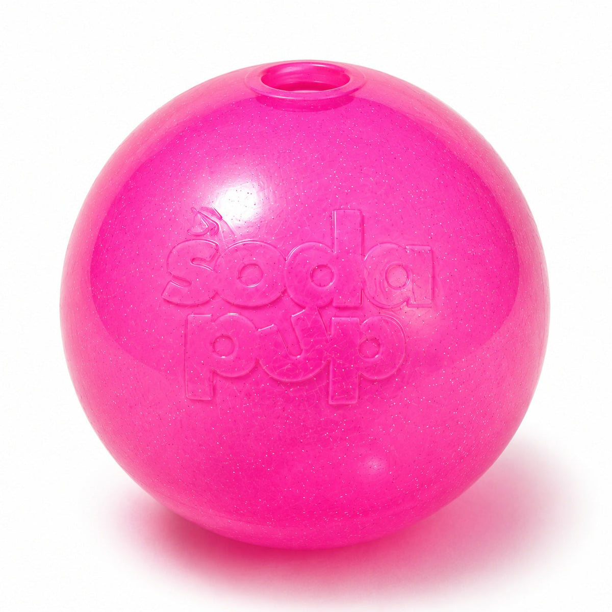 Glitter Ball 3-Pack Dog Toy | Soft PUP-X Rubber Floating Fetch Ball with Treat Dispenser | USA Made