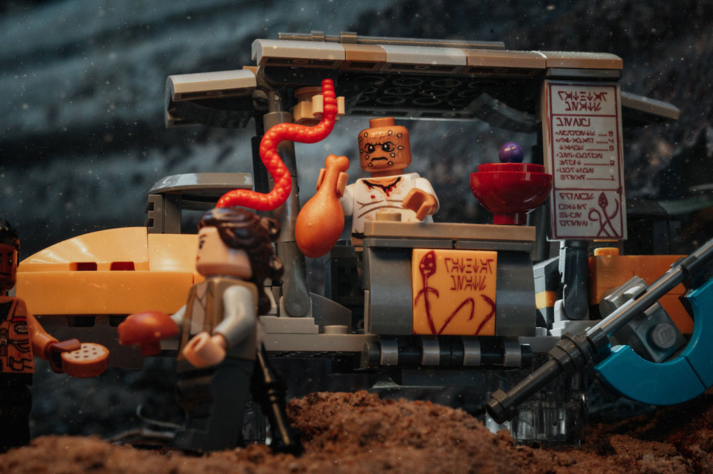 SW Rathtar Meat Food Skiff Set made using LEGO parts - B3 Customs