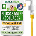 BARK&SPARK Liquid or Chews Glucosamine Joint Supplement for Dogs Mobility