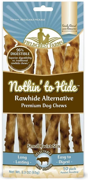 Nothin' to Hide Beef Small Twist Stix (10ct) (2.3oz)
