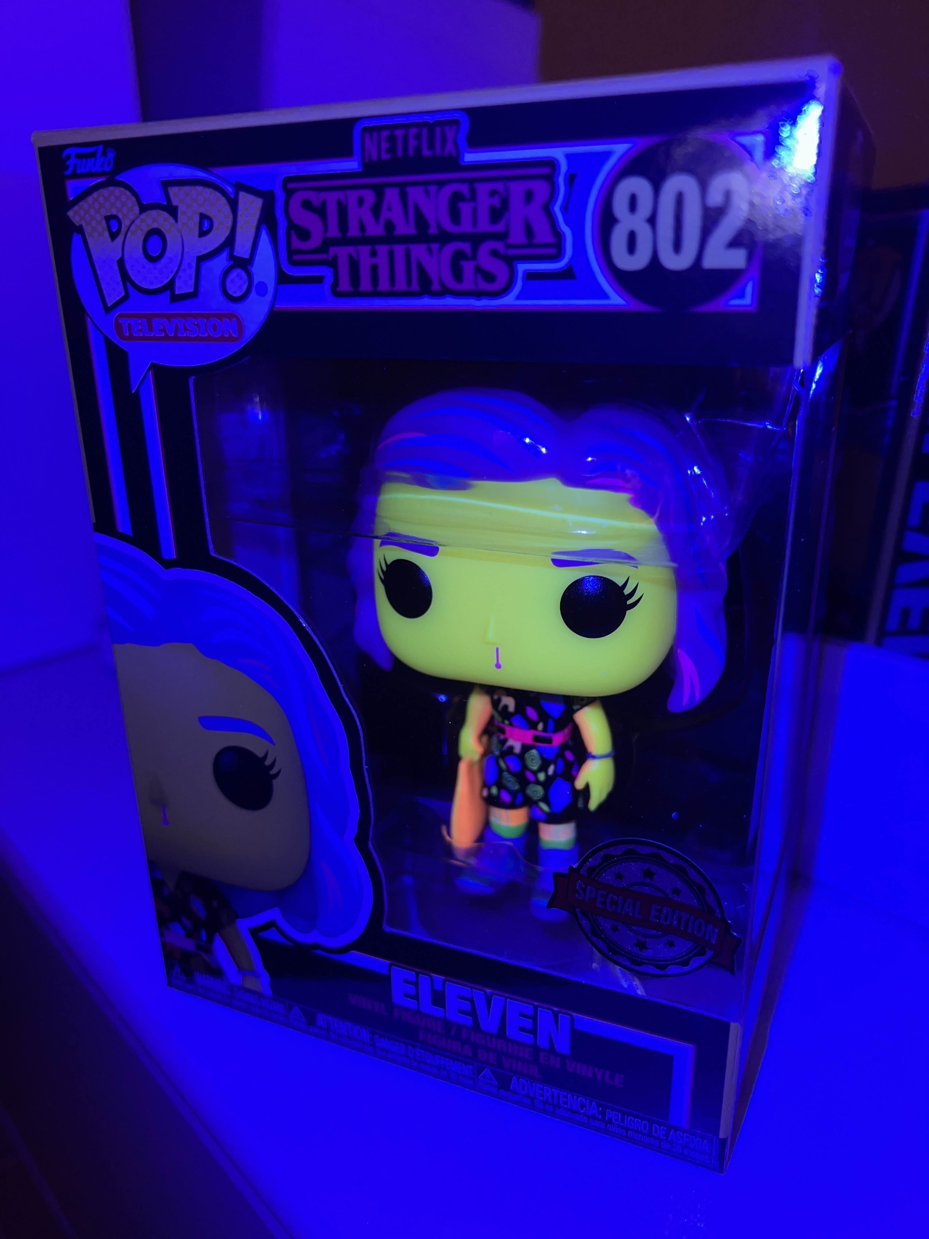 Stranger Things Eleven Blacklight Funko Pop! #802 International Special Edition Sticker