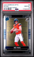 Graded 2024 Panini Donruss Optic Bo Nix #6 2014 Retro Series Rookie RC Football Card PSA 10 Gem Mint